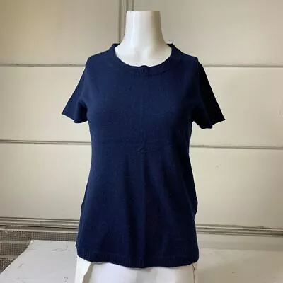 J.CREW Relaxed Cashmere T-Shirt Women's Size Large Navy  • $88.50