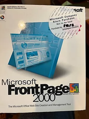Microsoft FrontPage 2000 English Windows NT Or Windows 95 Unopened. • $22.50