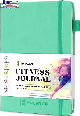 Fitness Journal Hardcover 6- Month Workout Planner Undated Workout Log Book Home • $12