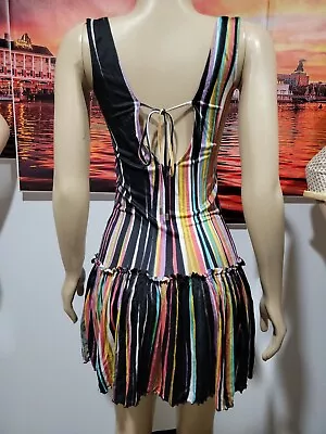 Missoni Authentic Multi Striped Jersey Dresss Size S? Sleeveless W/flaws #X • $159