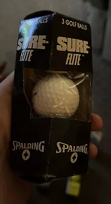 Spalding Sure Flight  2” Golf Ball Vintage 3 Set Collection Original Sleeve 80s • $11.99