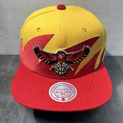 Atlanta Hawks Hat Mitchell Ness Retro Sharktooth OSFM Original Snapback New H8 • $27.90