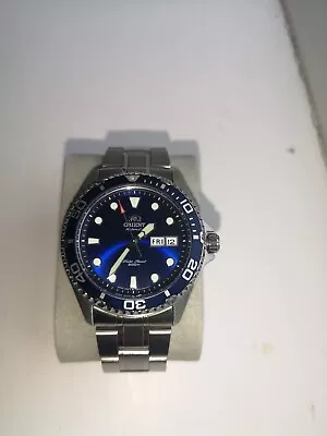 Orient Ray II Stainless Steel Silver Case And Band Blue Dial Mens Dive Watch  • $395