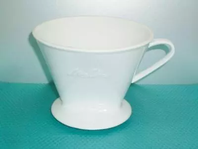 Melitta #4 Drip Cone White Porcelain Pour Over Brewing Coffee Filter 1 Hole • $19.95