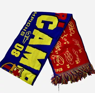 Barcelona Scarf Champions  2009 Print Players Signs Rare Soccer Collectible • $53.90