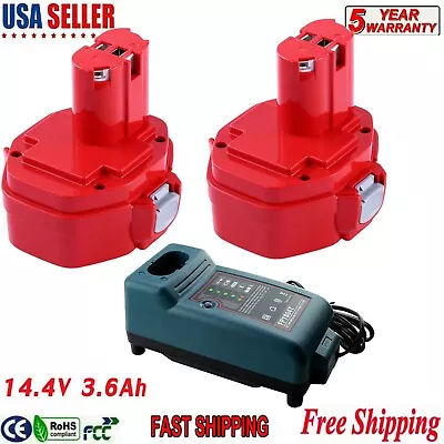 For Makita 3600mAh 14.4V 1420 PA14 Battery/Charger 1422 1433 1434 1435 192699-A • $18