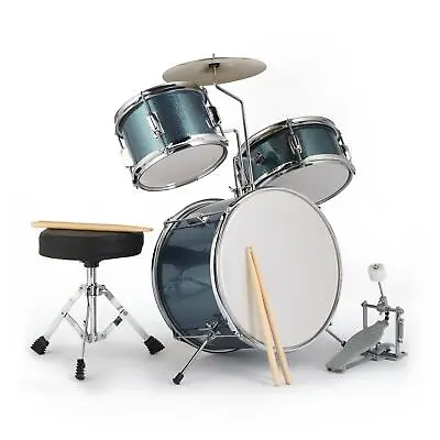 Ktaxon 3-Piece Junior Drum Set - Complete Mini Beginner Kit School Band • $90.99