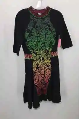 Pre-Owned M Missoni Black Size 44 Midi Short Sleeve Dress • $86.39