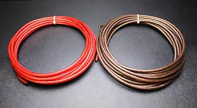 8 Gauge Awg Wire 10 Ft Red 10ft Black Cable Power Automotive Stranded Primary Pw • $20.95
