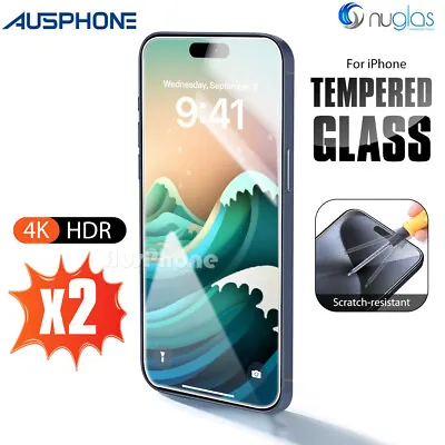 2xTempered Glass Screen Protector For IPhone 15 14 13 12 11 Pro XS Max XR 8 Plus • $7.95