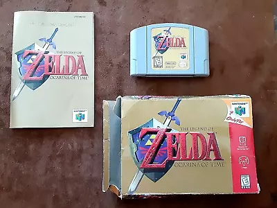 The Legend Of Zelda Ocarina Of Time Nintendo 64 COMPLETE CIB Box Manual Game N64 • $89.99