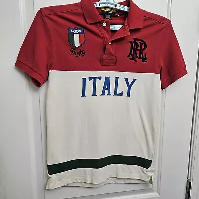 RARE Vintage Rugby Ralph Lauren ITALY London Shield Polo Shirt S Small • $142.50