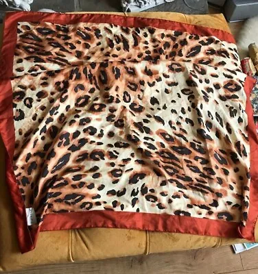 £2.99 • Buy Tie Rack Square Scarf Animal Print In Great Cond Used