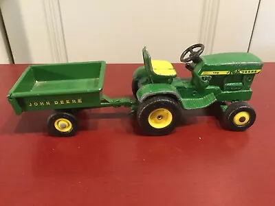 Vintage Ertl John Deere 140 Lawn And Garden Tractor With Cart 1970's Good Cond. • $69.95