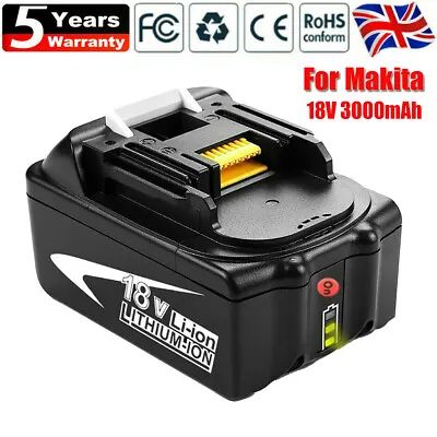 Makita 18V Battery 3000mAh BL1850 BL1860 BL1840 BL1830B BL1815 N LXT LED Lithium • £21.90