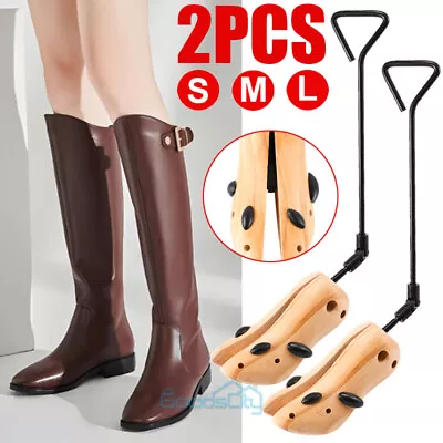 2-Way Wooden Adjustable Shoe Stretcher Expander Men Women Boot Shoes Size US4-13 • $15.75