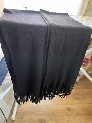 Black Fringed Long Scarves 1 Pair • £1.25
