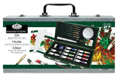 Artist Oil Colour Box Set Paints Tools Brushes & Beginners Guide Book OIL3000 • £17.95