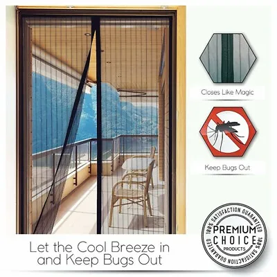  Magnetic Screen Door Block Mosquito Insect Curtain Patio Hands-free Mesh Net • $10.40