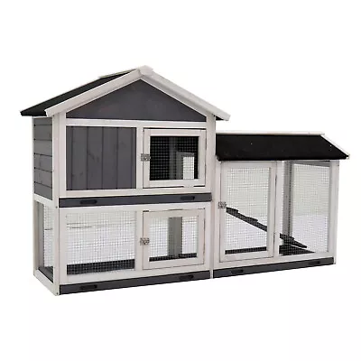 Rabbit Hutch Pet House Bunny Cage Outdoor Rabbit Cages With Removable Bottom • $187.99