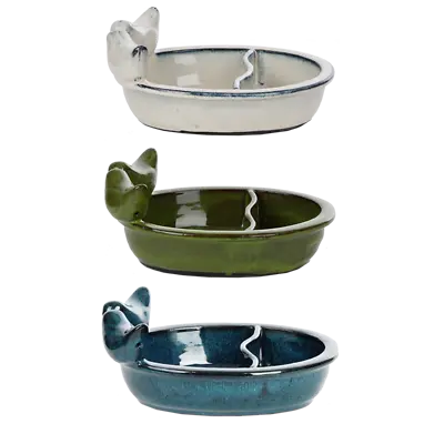£16.95 • Buy Esschert Design Oval Ceramic Bird Bath And Bird Feeder Comes In 3 Colours.
