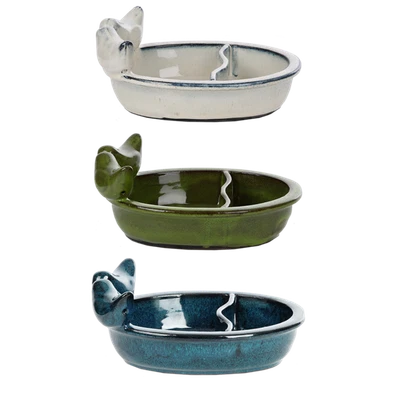 £16.95 • Buy Esschert Design Oval Ceramic Bird Bath And Bird Feeder Comes In 3 Colours.