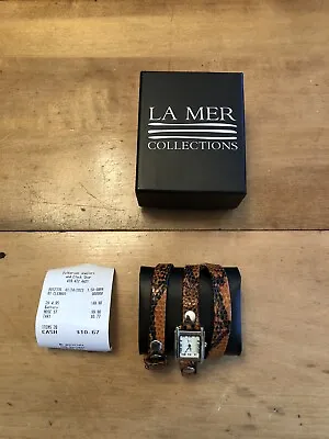 La Mer Collections By Martine Ilana Womens Triple Wrap Band Watch W/Original Box • $14.99