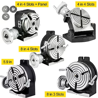 VEVOR Rotary Table Horizontal Vertical 100 / 150 / 200 Mm For Milling Machine • £76.79