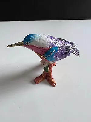 Bejeweled Hinged Trinket/Jeweled Colorful Bird FREE Shipping • $29.99