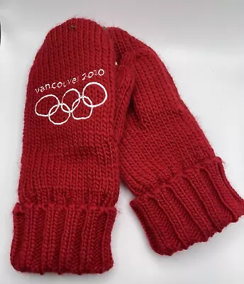 2010 Winter Olympics Vancouver Canada Maple Leaf Mittens Adult S/M Hudson’s Bay • $10