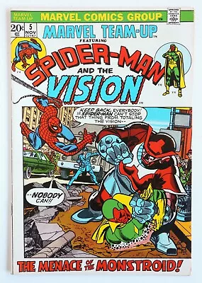 Marvel Team-Up #5 Spider-Man And The Vision 1972 With 1st Appearance Monstroid • $8.95