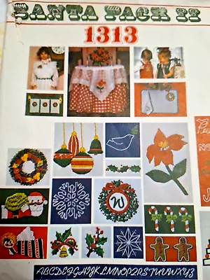 Christmas Motifs Holiday Santa Pack Vogue 1313 Iron On Transfer Pattern VTG UC • $17.99