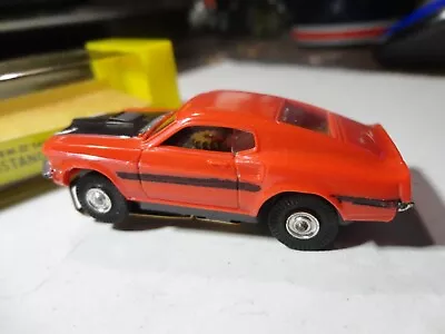Vintage Aurora Tjet Ho Slot Car Red Mustang Mach 1 W/orig Box/lbl • $355