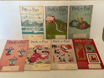 Pack-o-Fun Scrap Craft Magazine 1965 Lot Of 7 Issues VINTAGE • $28.50