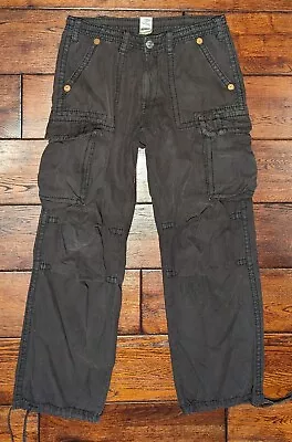 True Religion Men's Anthony Cargo Pants W/ Drawstring And Ankle Ties Size 34x32 • $99.99