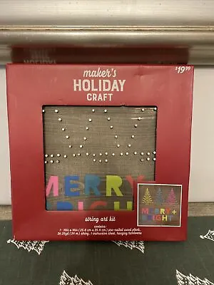 Makers Holiday Craft Christmas String Art Kit Wood Plank New Open Box • $9.99