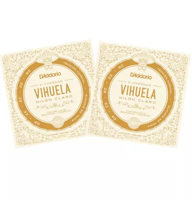 D'Addario MV10N Vihuela Guitar Strings 2 Juegos De Cuerdas Vihuela 019954299880 • $14.49