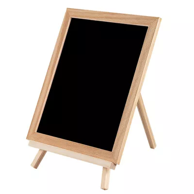 Kids Standing Easel Chalkboard Drawing Wooden Painting Board Letter Board • £10.99