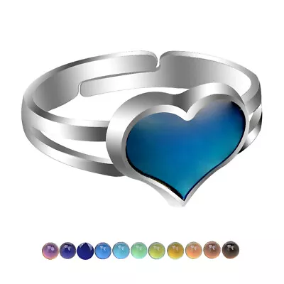 Titanium Steel Rings Emotion Changing Color Mood Temperature Women Mens Jewelry • $1.76