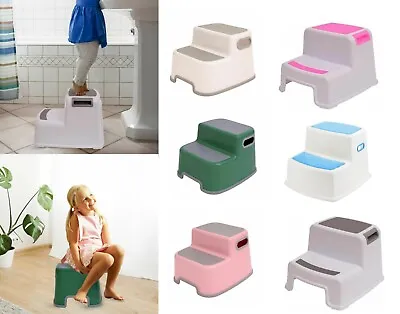 £10.58 • Buy Childrens Kids Non Slip Dual Height Step Up Stool Toddlers Toilet Potty Training