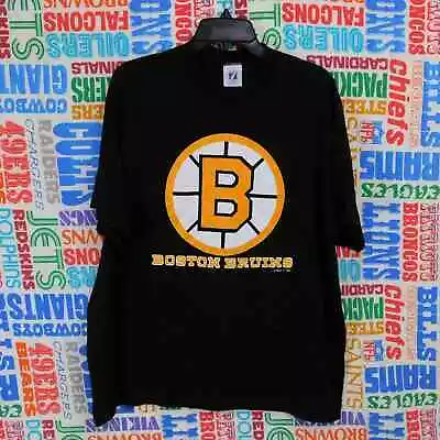 Vintage Logo 7 NHL Boston Bruins T Shirt Size XL 90s Retro • $21.86