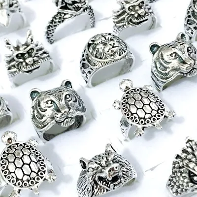 Wholesale 30 Multi-style Animal Rings Vintage Punk Men Women Alloy Cool Gifts  • $21.84