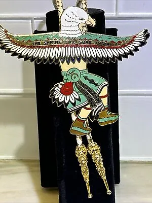 The Eagle Dancer Kachina 1984 Floyd Glover Bolo Tie • $450