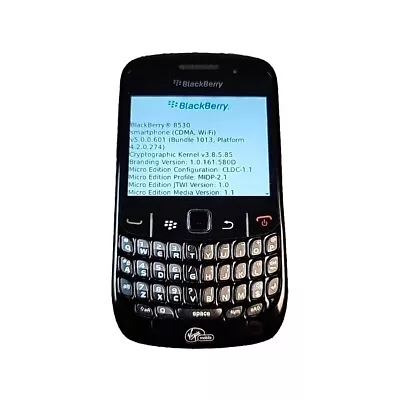 BlackBerry Curve 8530 Black (Virgin Mobile) Smartphone • $19.95