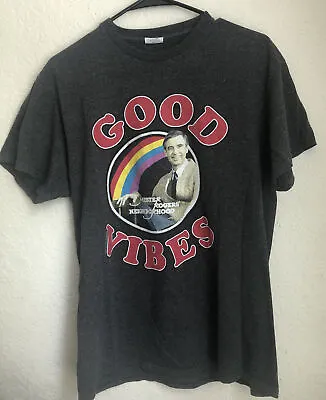 Vintage Mister Rogers Neighborhood Good Vibes Medium Gray T Shirt  *read • $15