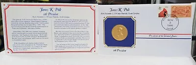 The Presidential Medals Cover Collection James K Polk 11th President Stamp • $6.43