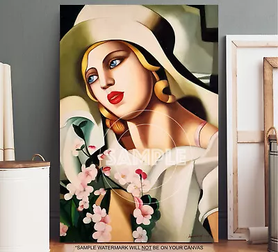 TAMARA De LEMPICKA ART DECO CANVAS PICTURE FRAMED ART DECO CANVAS WALL ART #8 • £24.99