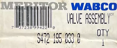 S472-195-033-0 Genuine Meritor Wabco Abs Relay Valve Oem - New • $388.83