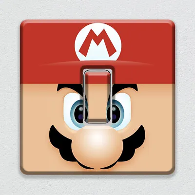 £2.99 • Buy Super Mario Face Nintendo Character UK Light Switch Vinyl Sticker For Game Room