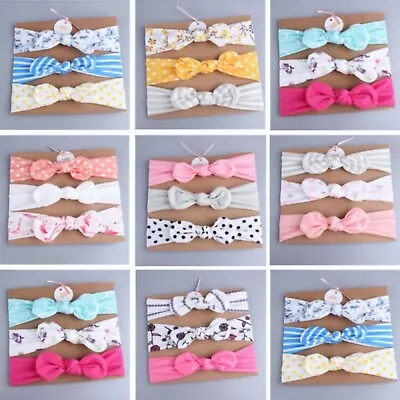 £5.99 • Buy Baby Rabbit Headband Flower Print Children Newborn Baby Girl Headband Little 